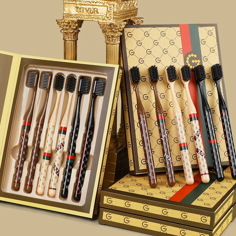 Luxury Designer Toothbrush Gift Set (6 Pieces)