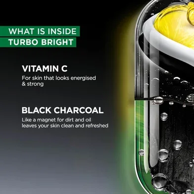 Garnier Men Turbo Bright Anti-Pollution Double Action Face Wash 100g